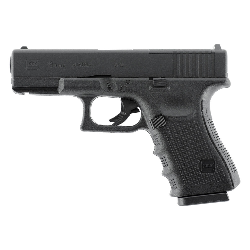 Glock 19 Gen4 MOS Co2 Pistole NBB 4,5mm BB schwarz Metallschlitten