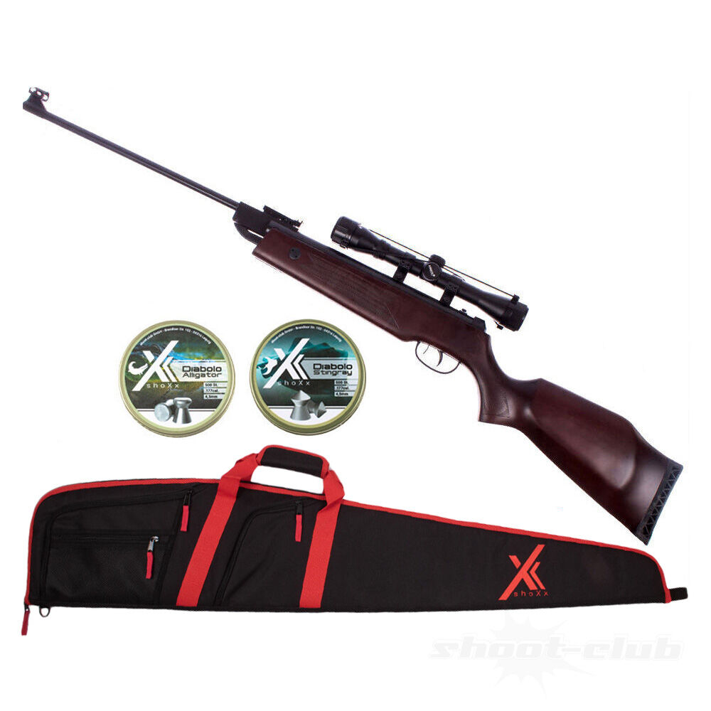 Hmmerli Hunter Force 750 Luftgewehr 4,5mm Diabolos im Futteral Set