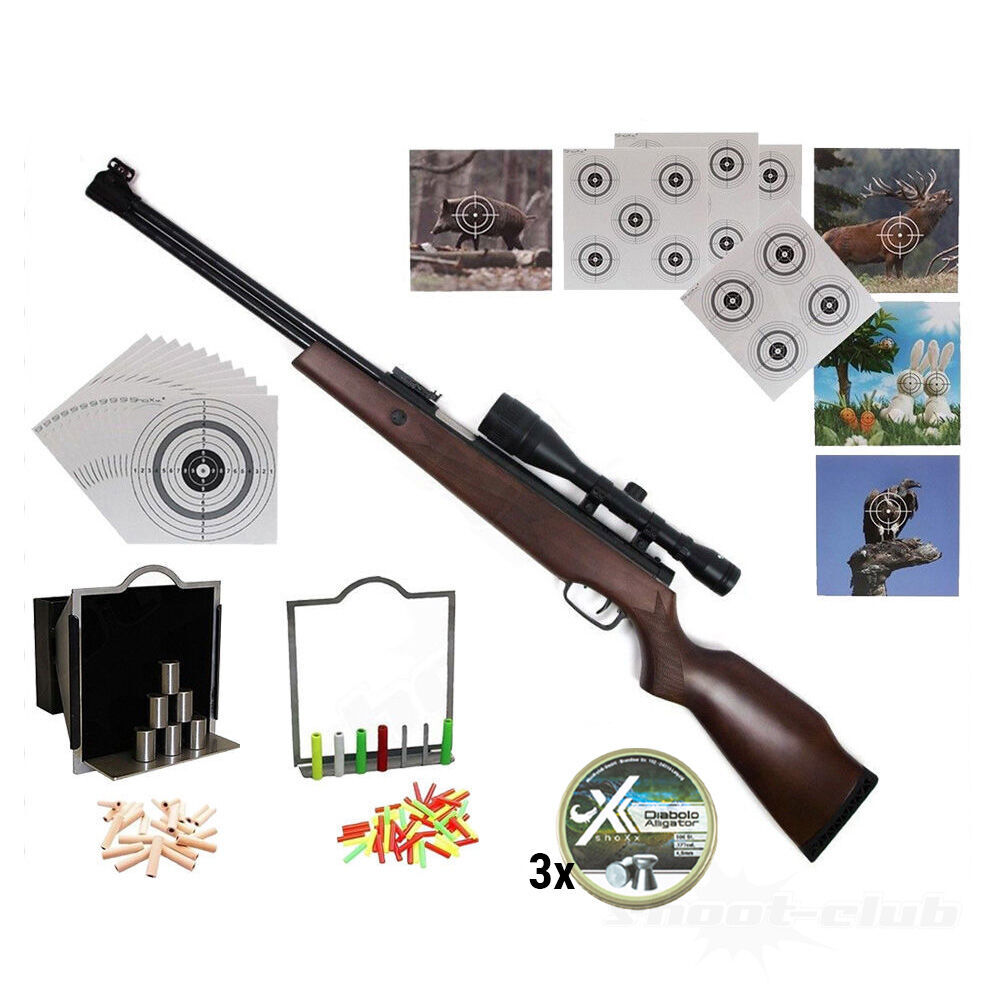 Hmmerli Hunter Force 900 4,5mm Diabolos im Super-Target-Set