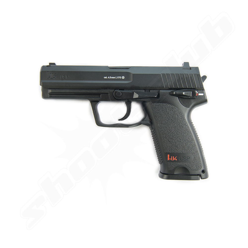 H&K USP CO2 Pistole brniert - 4,5 mm Stahlkugeln