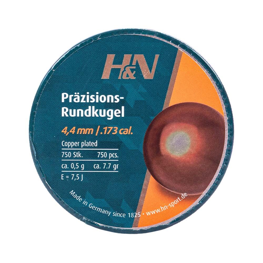 H&N Rundkugeln verkupfert 4,4 mm - 750 Stck