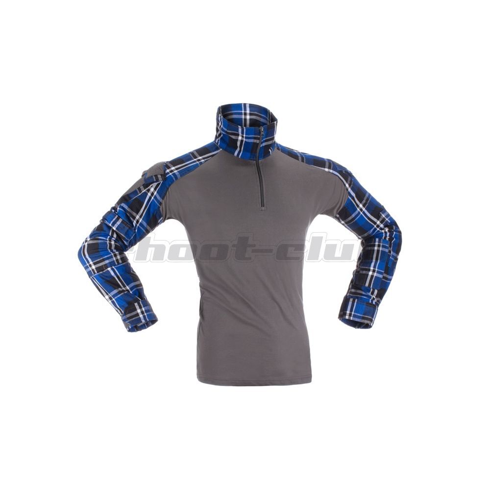 Invader Gear Flanell Combat Shirt - Gre L, Farbe Blau