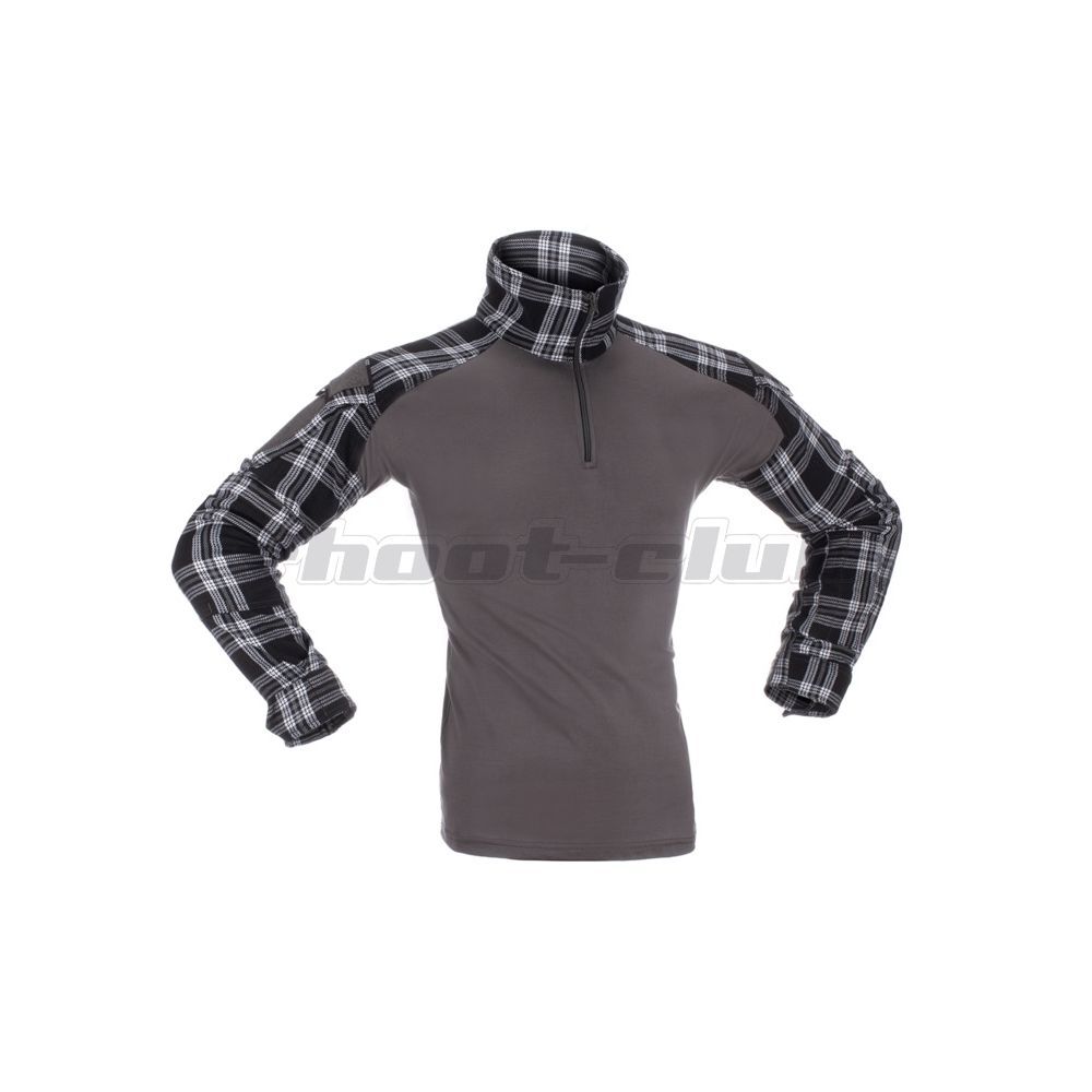 Invader Gear Flanell Combat Shirt - Gre L, Farbe Schwarz
