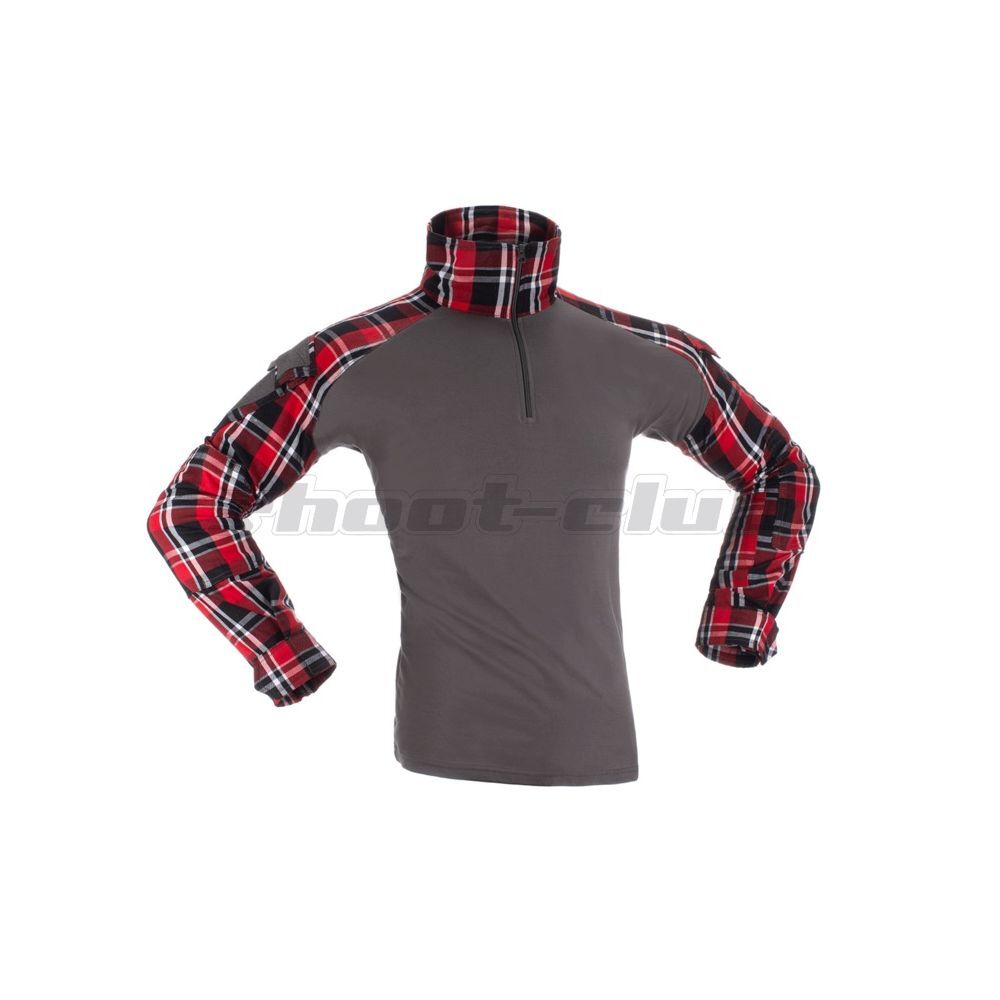 Invader Gear Flanell Combat Shirt - Größe S, Farbe Rot