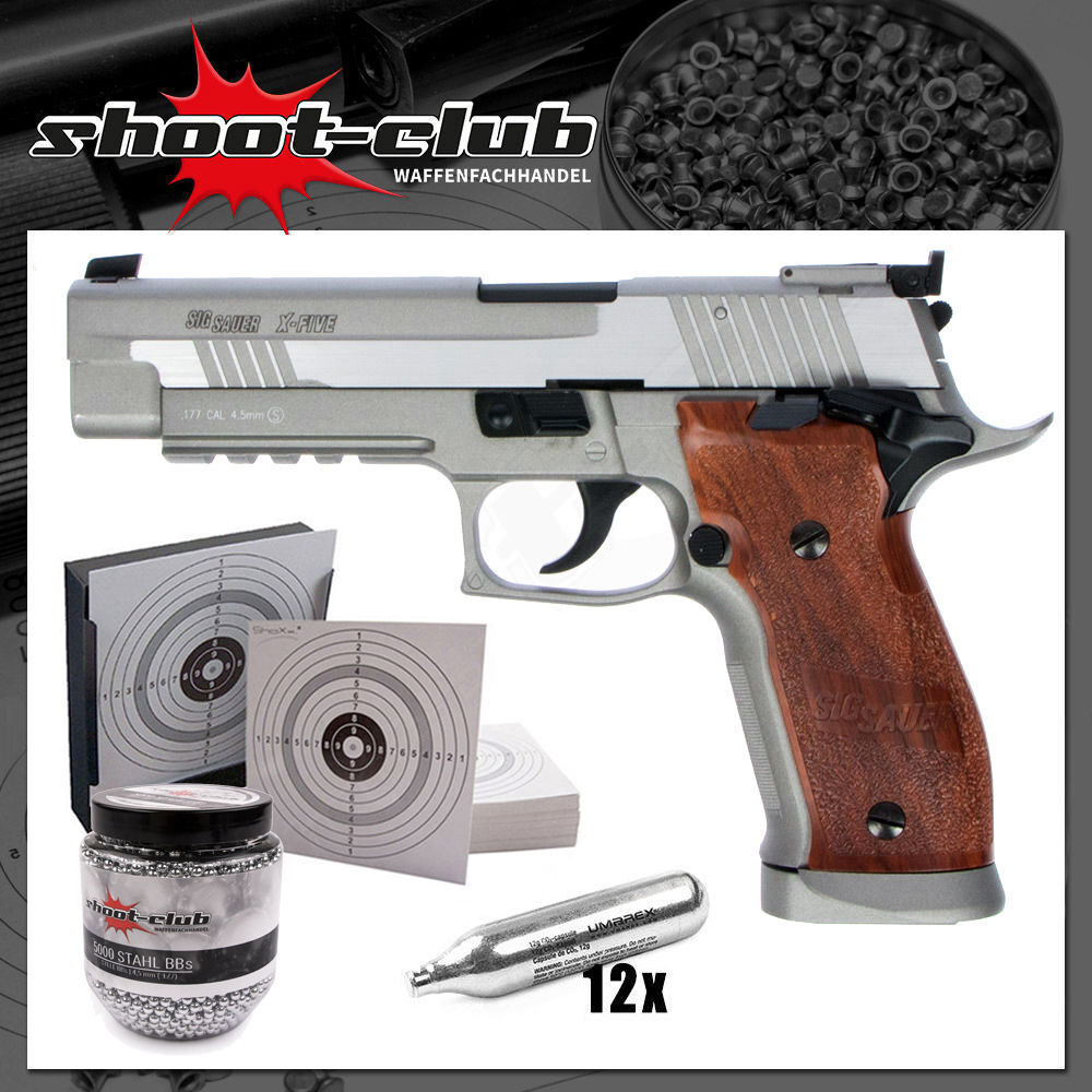 Kwc Sig Sauer P226 X Five Co2 Pistole 4 5 Mm Bbs Stainless Set