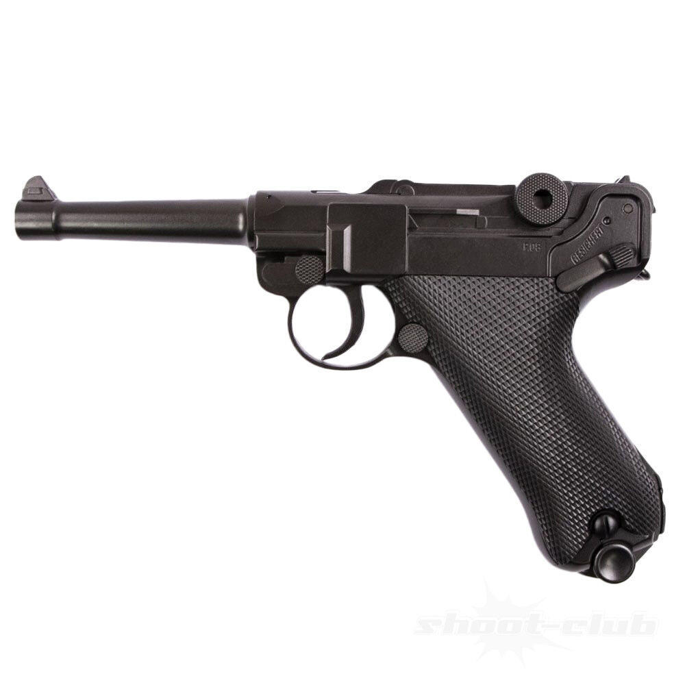 Legends Luger P08 CO2 Softair Pistole 6mm Fixed Slide 2 Joule