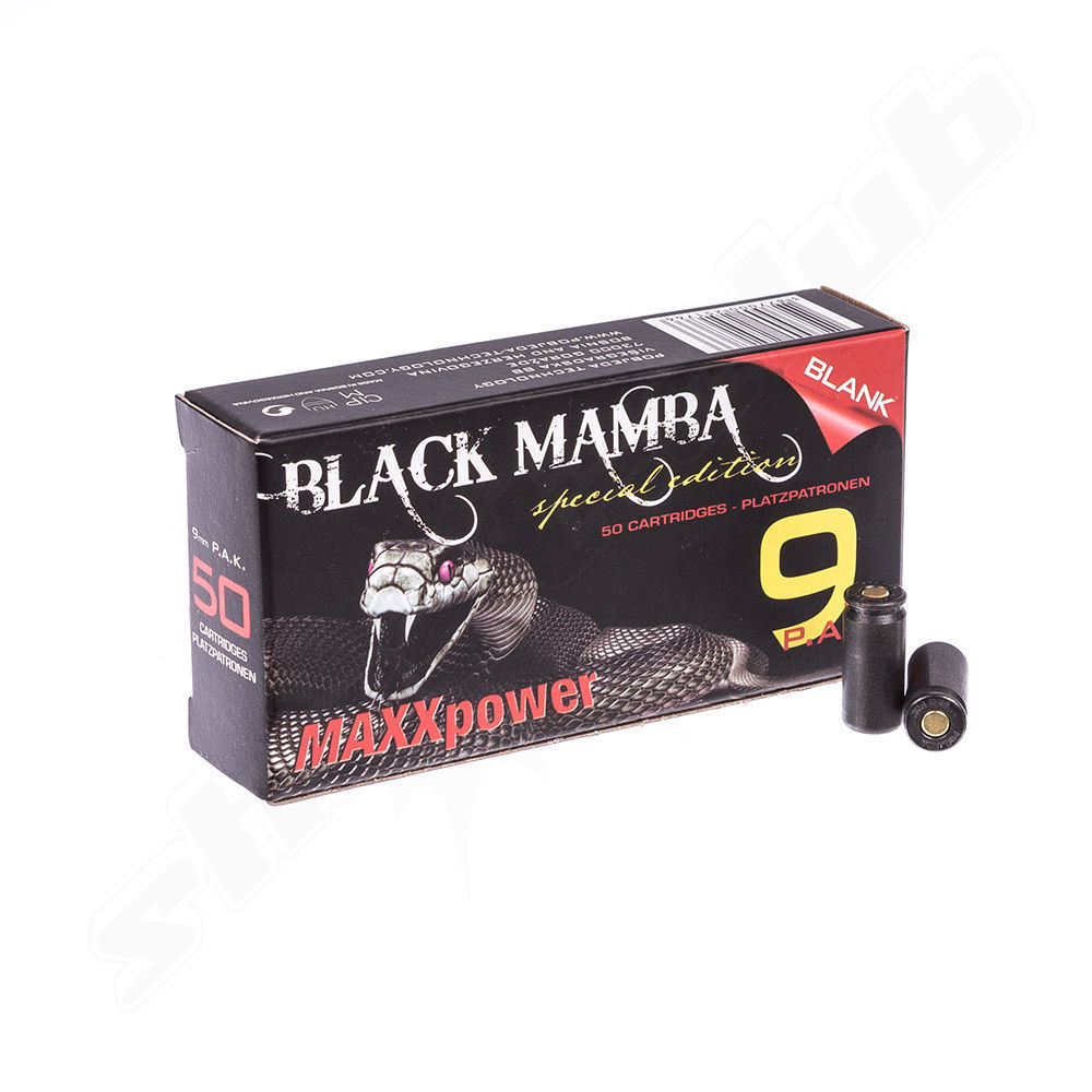 MAXXpower Black Mamba Platzpatronen 9mm P.A.K. - 50 Stk