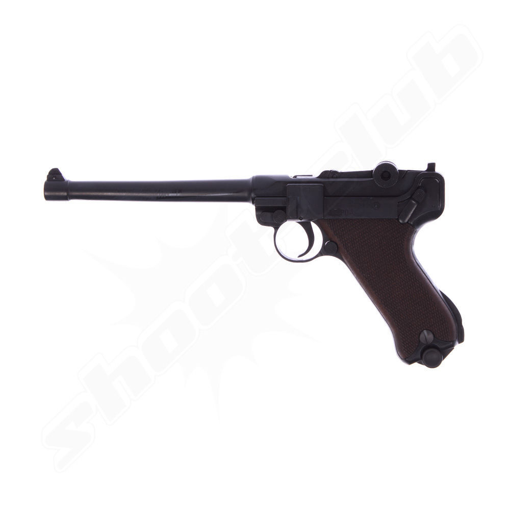 ME P04 Schreckschusspistole P.A.K. brüniert - Holzgriff