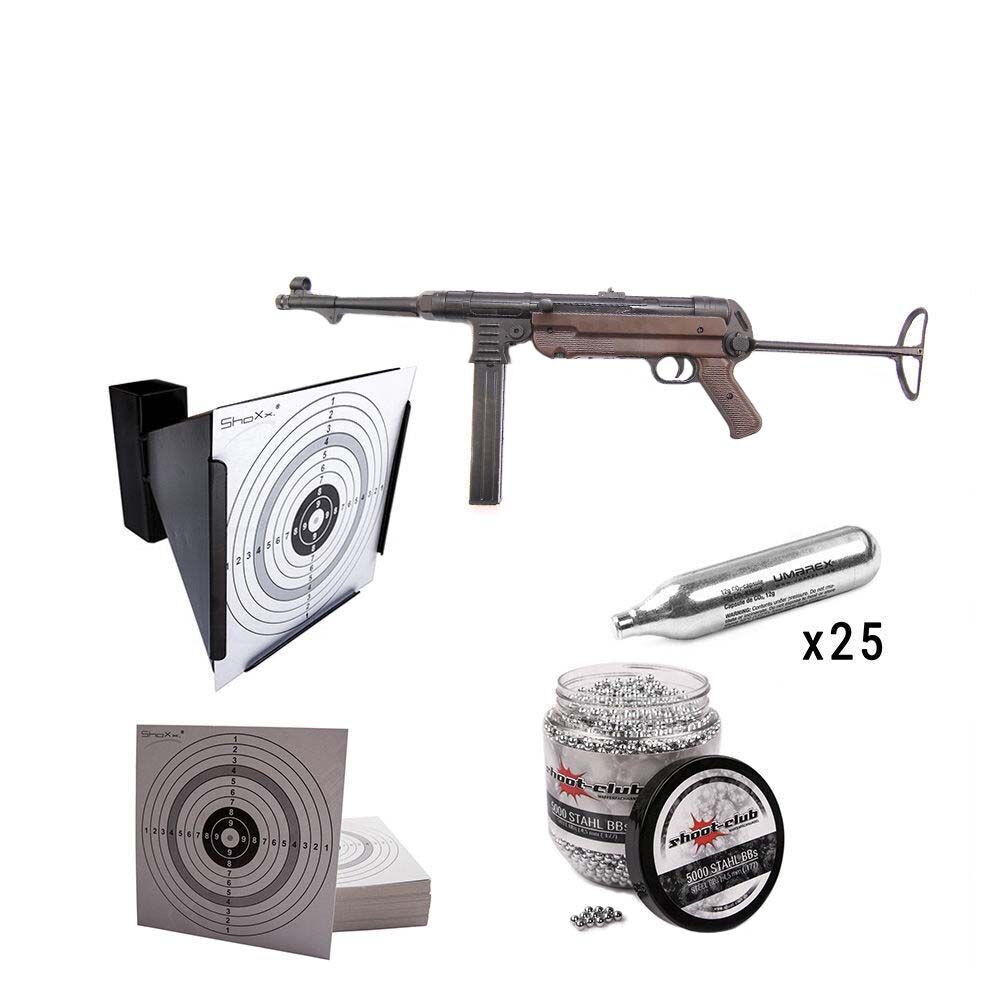 MP40 Kaliber CO2 Gewehr 4,5mm - shoot-club Komplett-Set