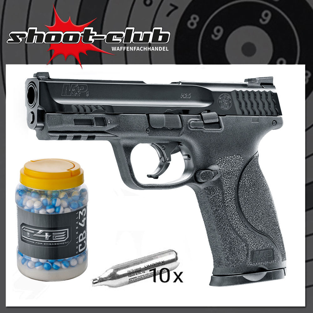 M&P9 2.0 T4E RAM Co2 Pistole .43 - Set mit 500 Chalkballs - SMITH & WESSON