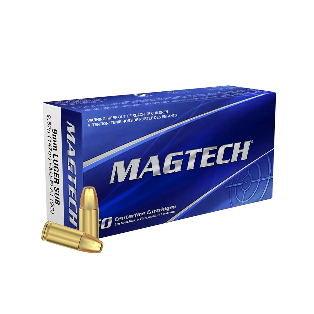 Magtech FMJ Flat Subsonic Pistolenpatronen 147 grs 9 mm Luger