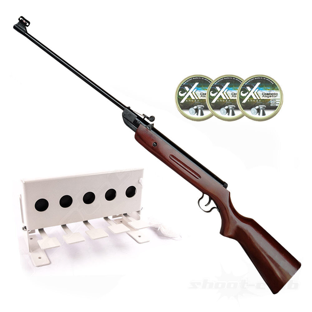 Norconia B2 Luftgewehr 4,5mm Diabolos im Biathlon Set