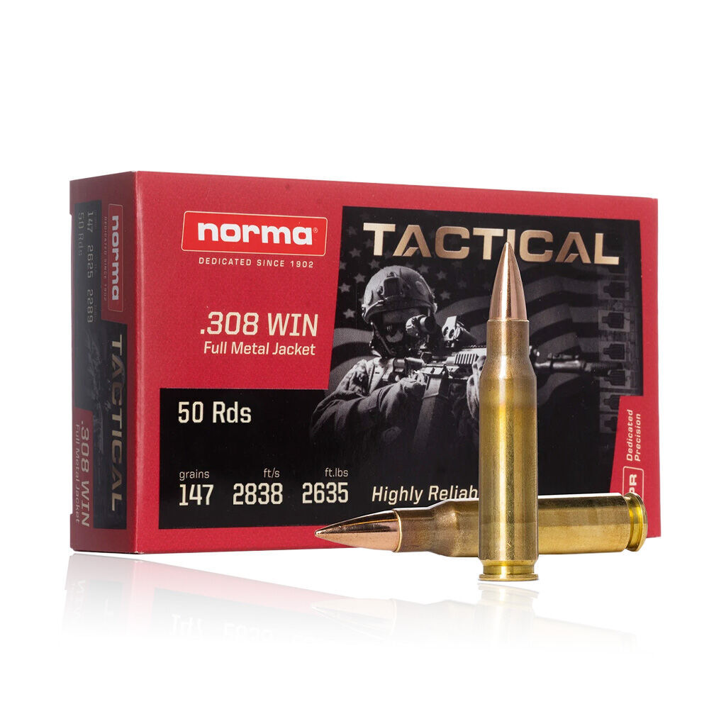 Norma Tactical FMJ 9,5g 147grs .308 Win 50 Schuss