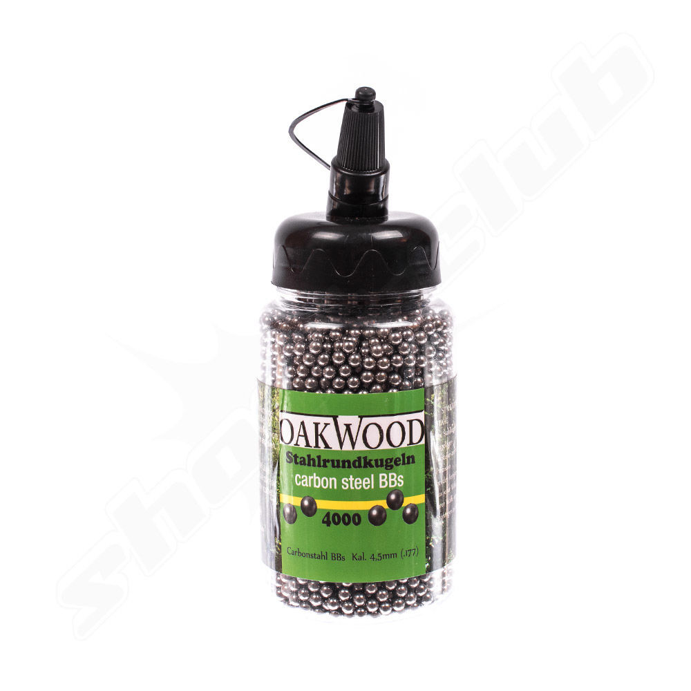 Oakwood Carbonstahl Kugeln BB 4,5mm .177 Co2 Waffen - 4000 Stk.