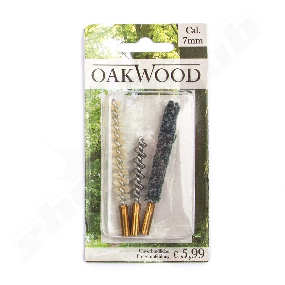 Oakwood Pistolen Reinigungsbrsten, 3-Teile, Kal. 7 mm