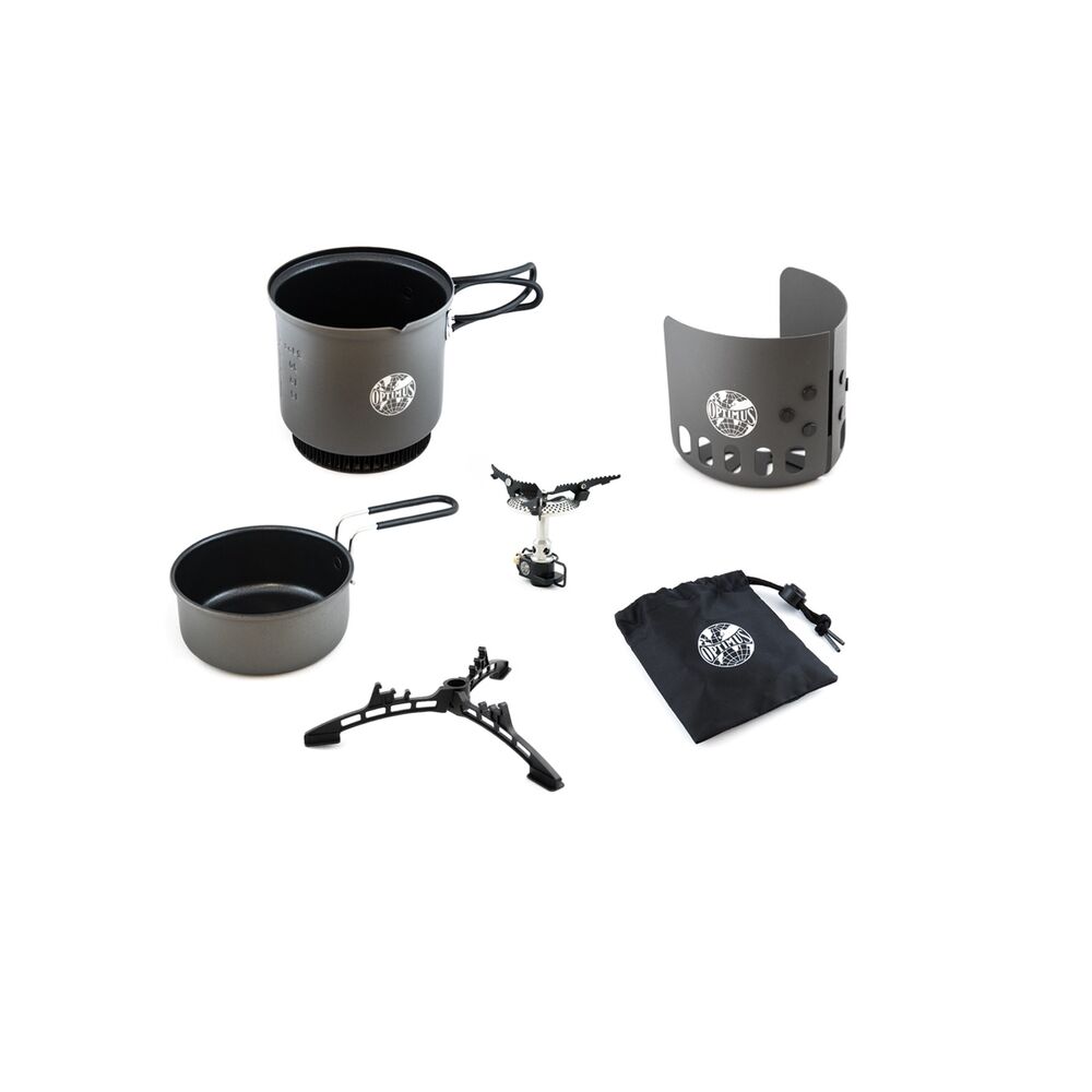 Optimus Elektra Kochsystem Gasbrenner Kochtopf Set