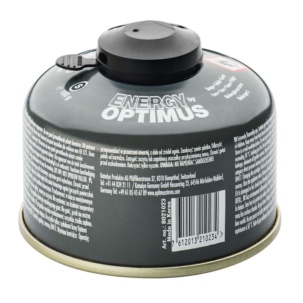 Optimus Gas 100g 4-Season Butan/Isobutan/Propan Gaskartusche Outdoor Survival Notvorsorge