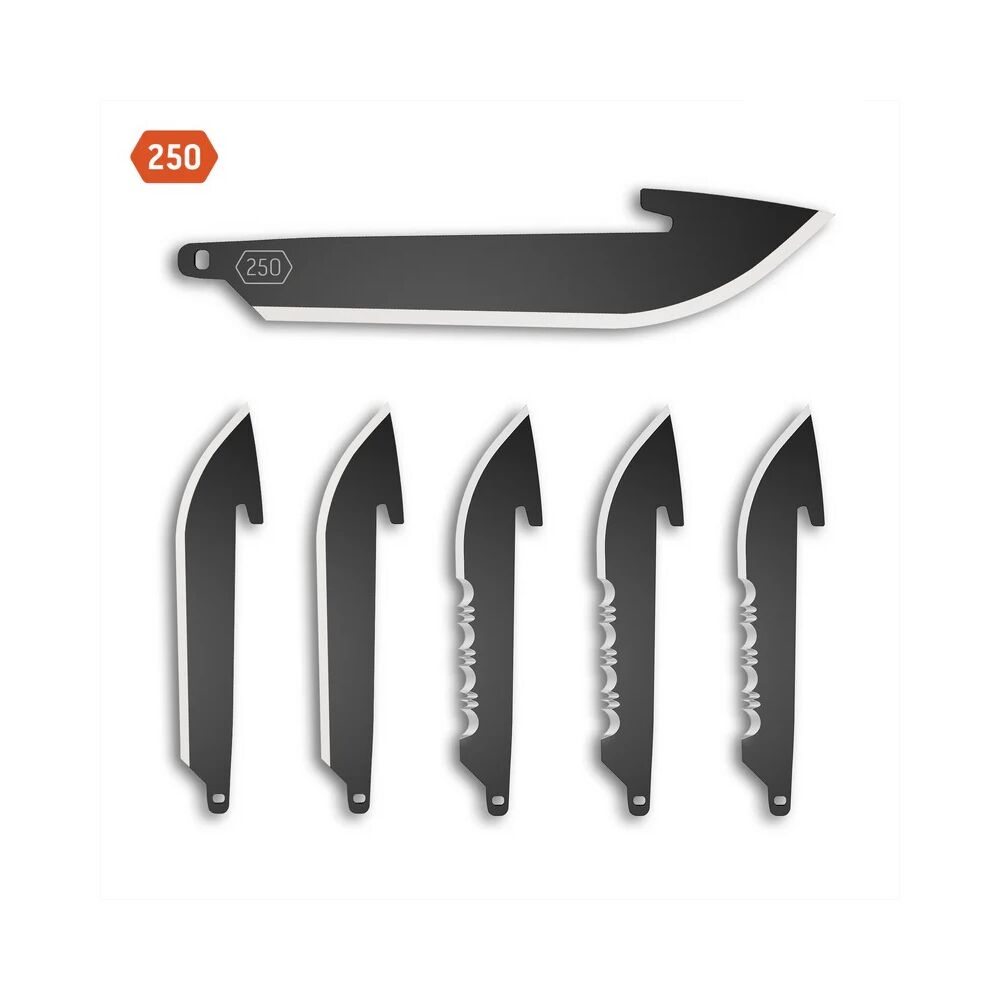 Outdoor Edge 2.5 Carry Drop Point Combo Wechselklingen 6er Pack Black Oxide Ersatzklingen