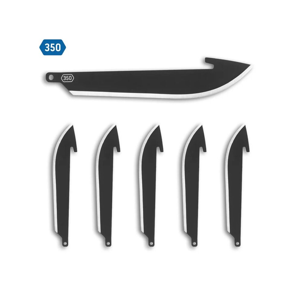 Outdoor Edge 3.5 Drop-Point Wechselklingen 6er Pack Black Oxide Ersatzklingen