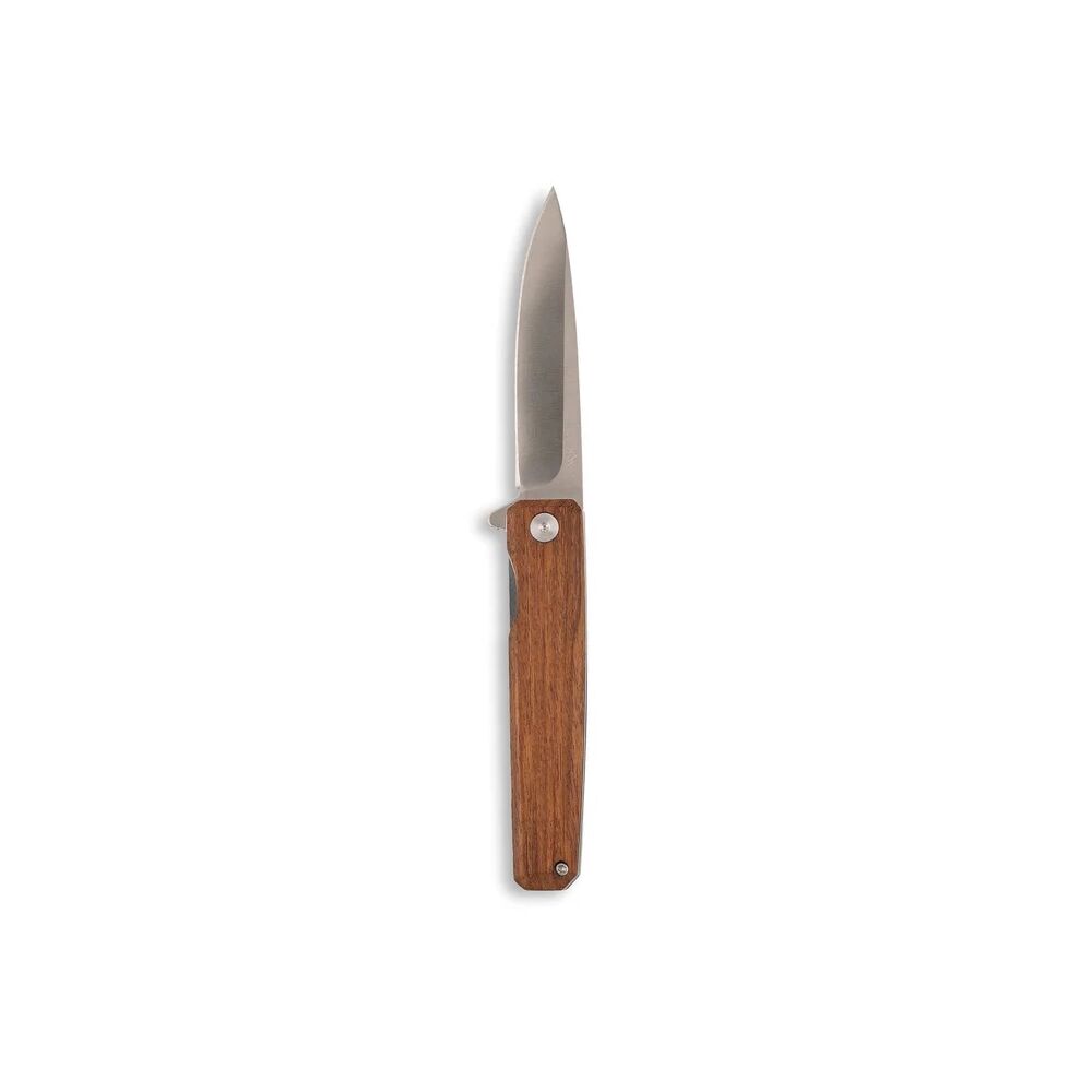 Outdoor Edge PELEUS Klappmesser 18,5 cm Flipper Messer mit Clip-Point Klinge & Rosenholzgriff