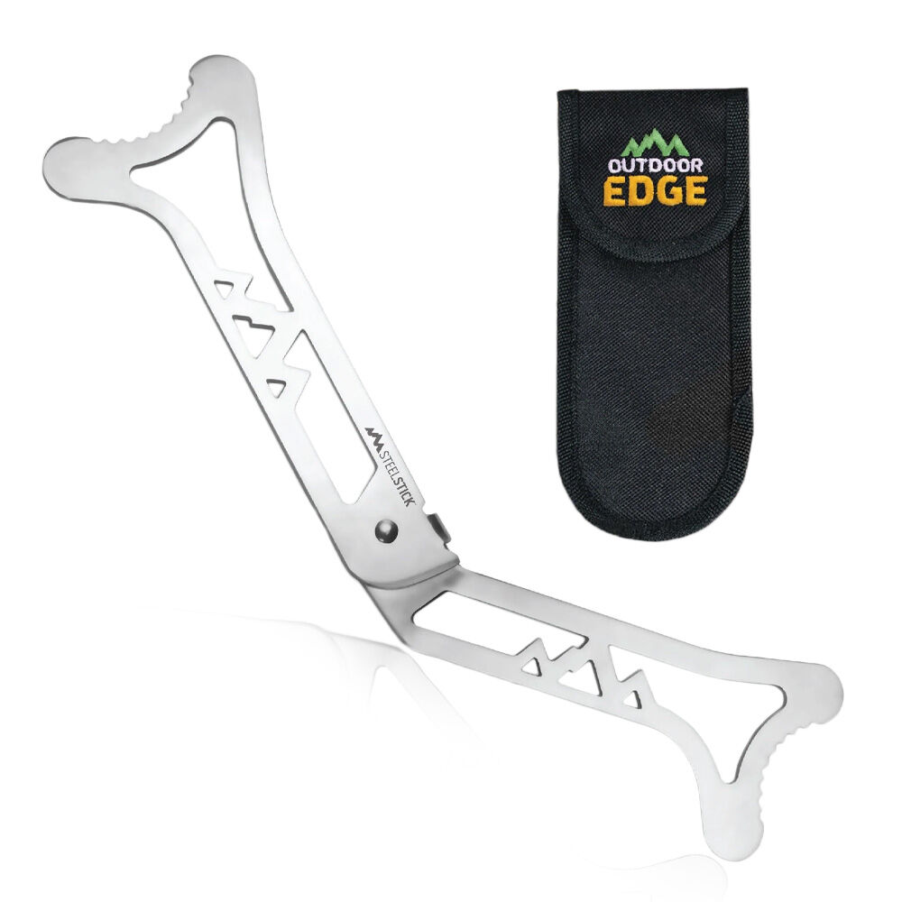 Outdoor Edge Steel Stick Brisket Spreader - BBQ Fleischhalter aus Edelstahl