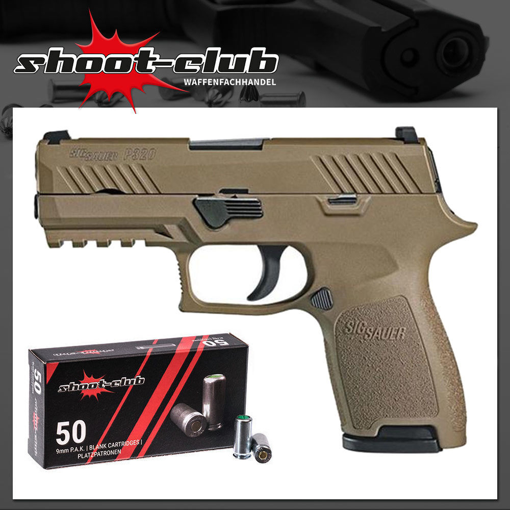 P320 Schreckschusspistole Dark Earth Sig Sauer 9 mm P.A.K. im Set P320 Schreckschusspistole Dark Earth Sig Sauer 9 mm P.A.K. im Set