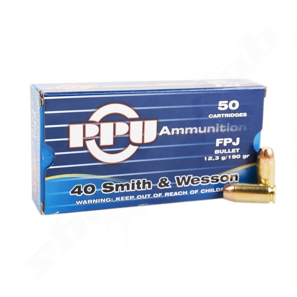 Ppu 40 Smith And Wesson Fpj 12 36g 190gr 50 Schuss