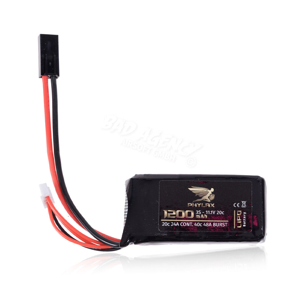 Phylax 11,1V PEQ LiPo Akku Airsoft 1200 mAh 20C Mini Tamiya