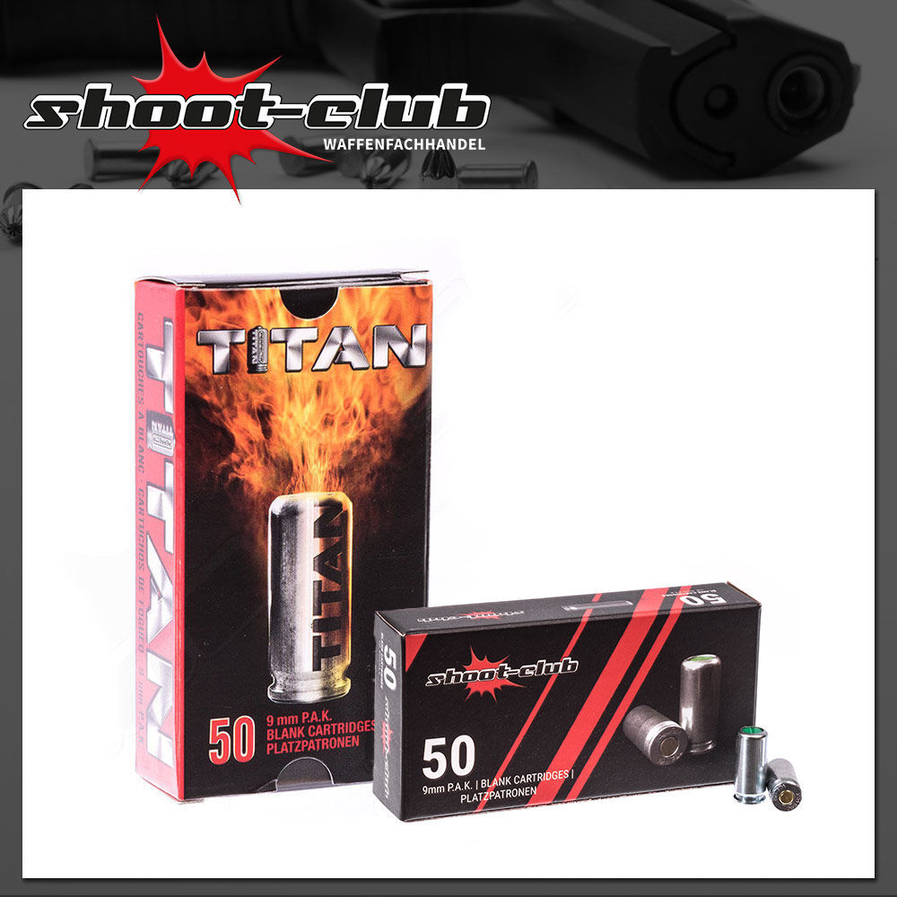 Platzpatronen shoot-club + Perfecta Titan 9mm