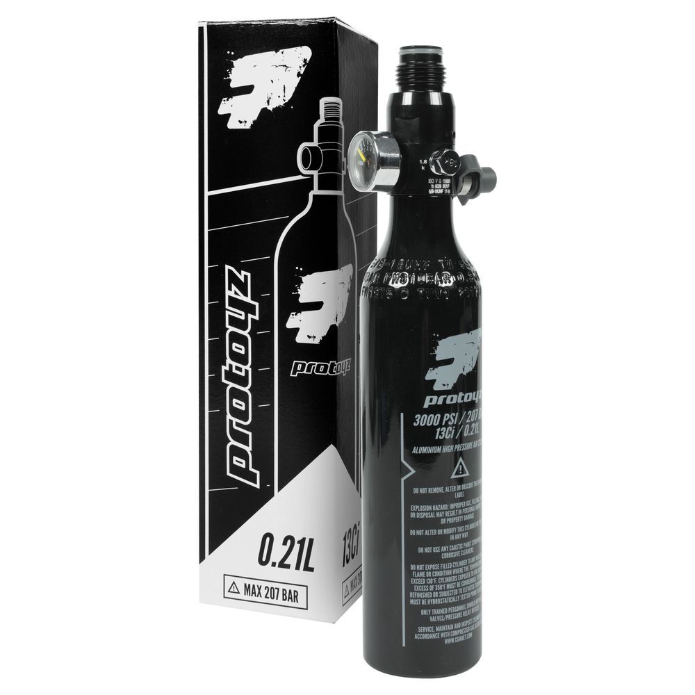 Protoyz HP-Flasche 0,21 Liter 207 Bar 3000 PSI + Regulator