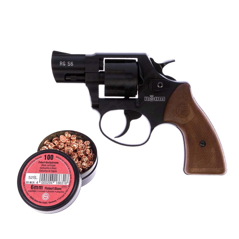 Rhm RG 56 brniert Schreckschussrevolver 6mm Flobert inkl. Platzpatronen