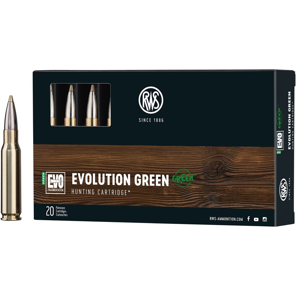 RWS .308 Win.Evo Green 9,0g/139grs Bchsenpatronen - 20 Stck