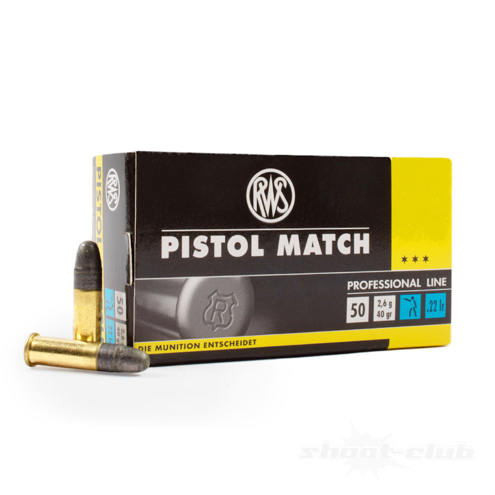 Rws Pistol Match Kleinkaliber Patrone 22 Lfb 50 Stk