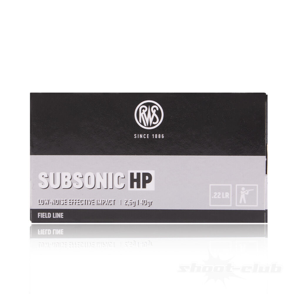 RWS Subsonic HP .22 lfB 2,6g / 40grs KK Munition