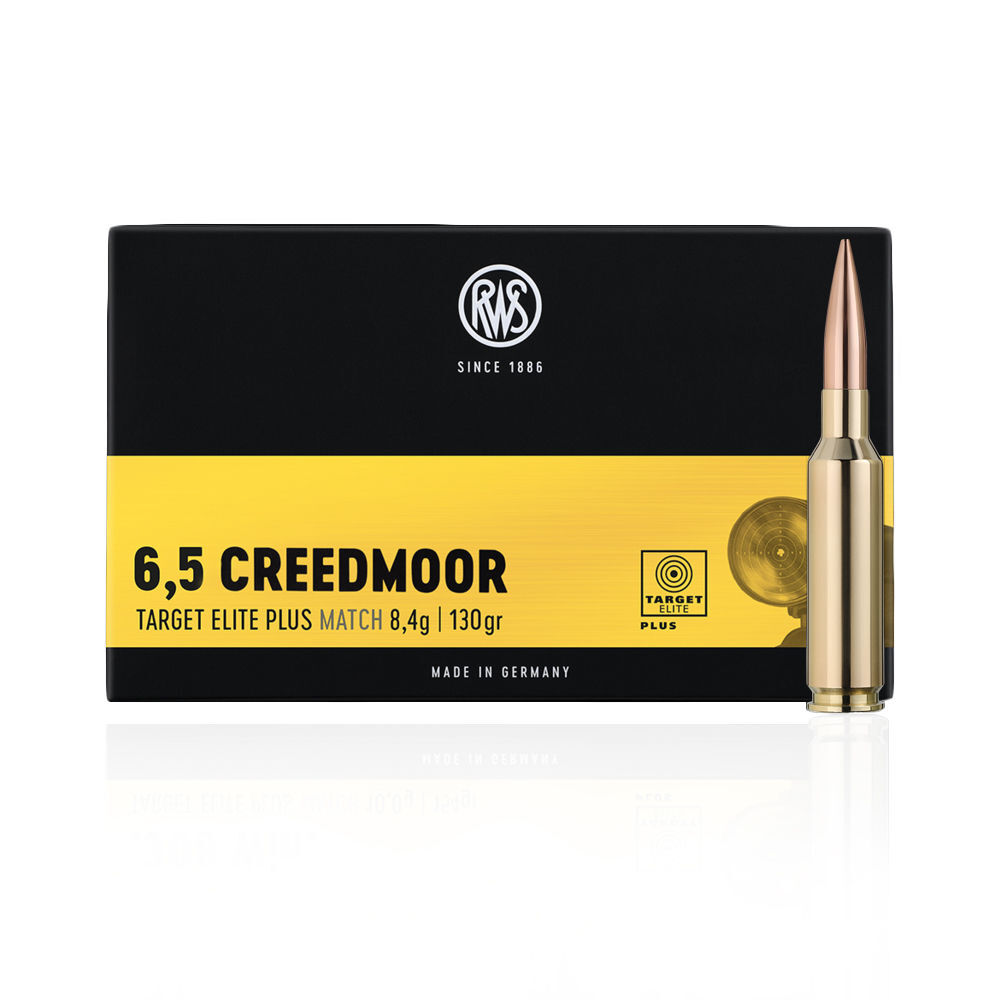 RWS Target Elite Plus Büchsenpatronen 6,5Creedmoor 8,4g / 130grs 20 Schuss