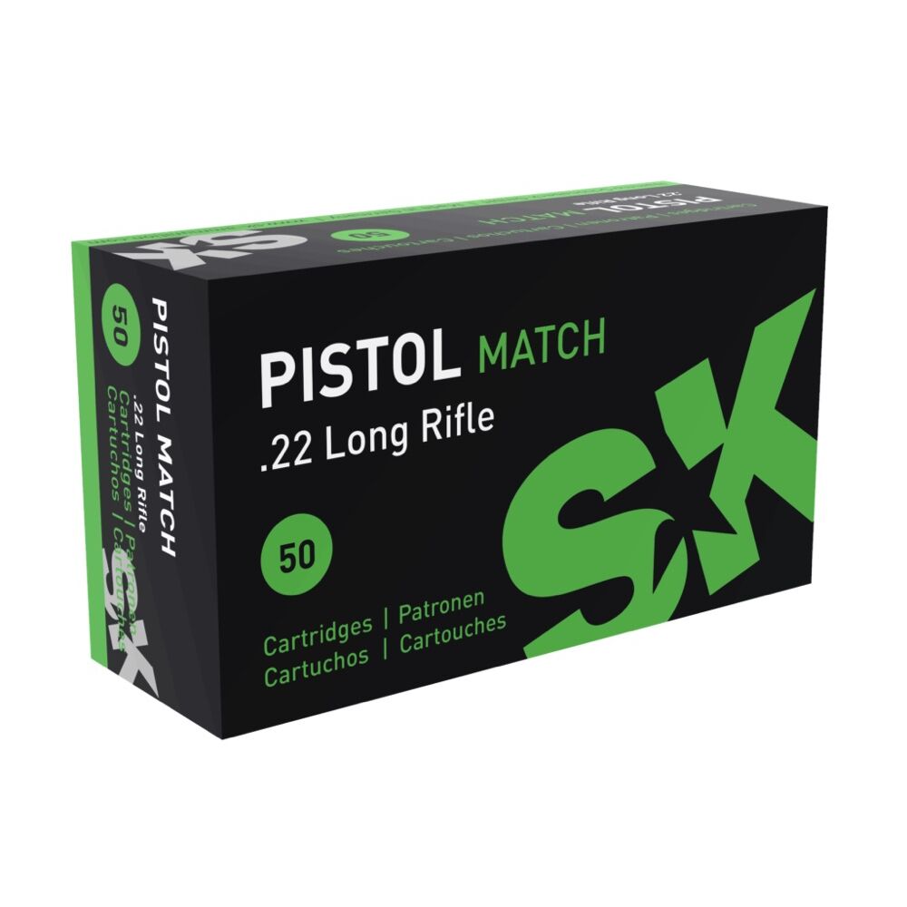 Randfeuerpatronen SK Pistol Match Kal. .22, 2,59 g - 50 Stk.