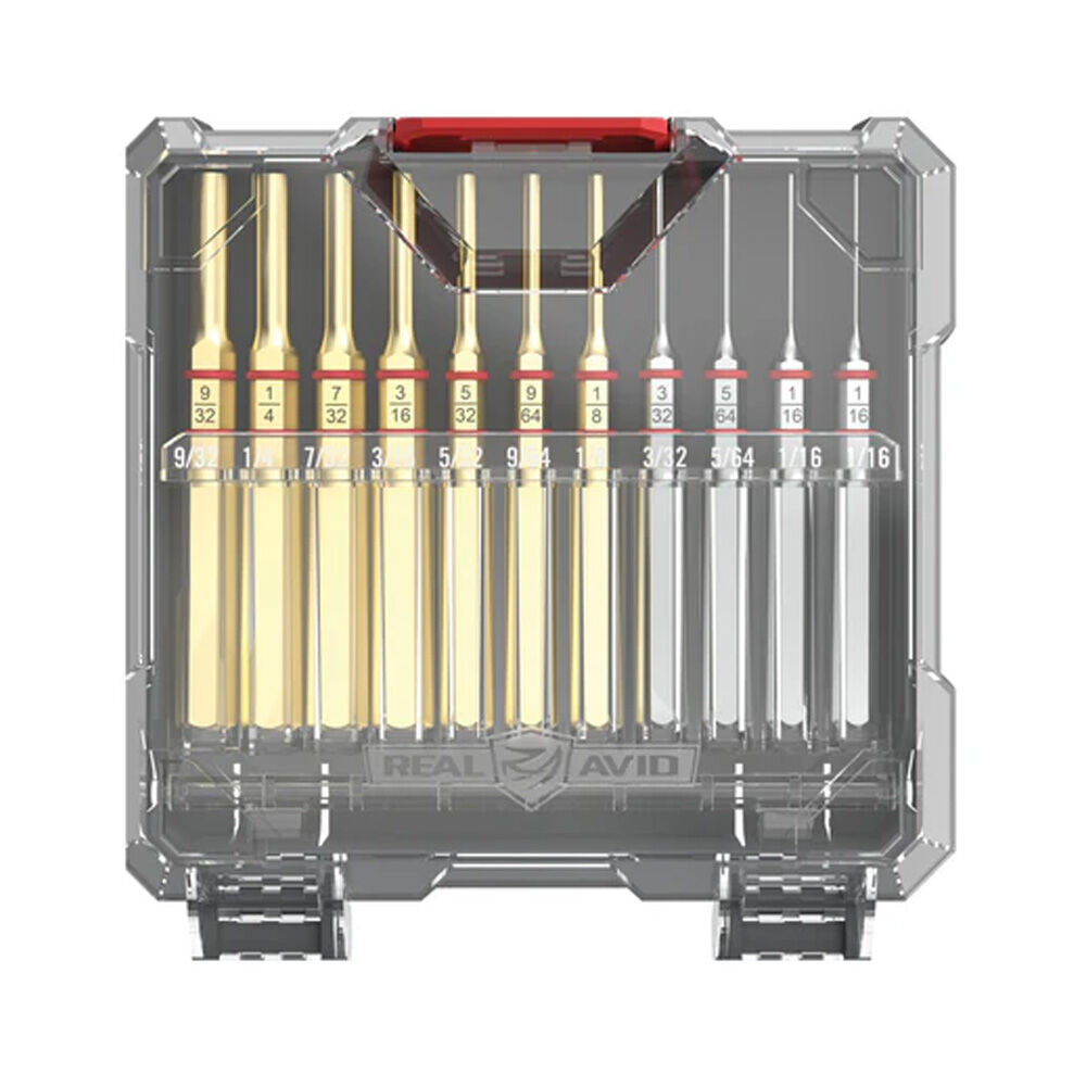 Real Avid Accu-Punch 11-teiliges Brass und Steel Pin Punch Set