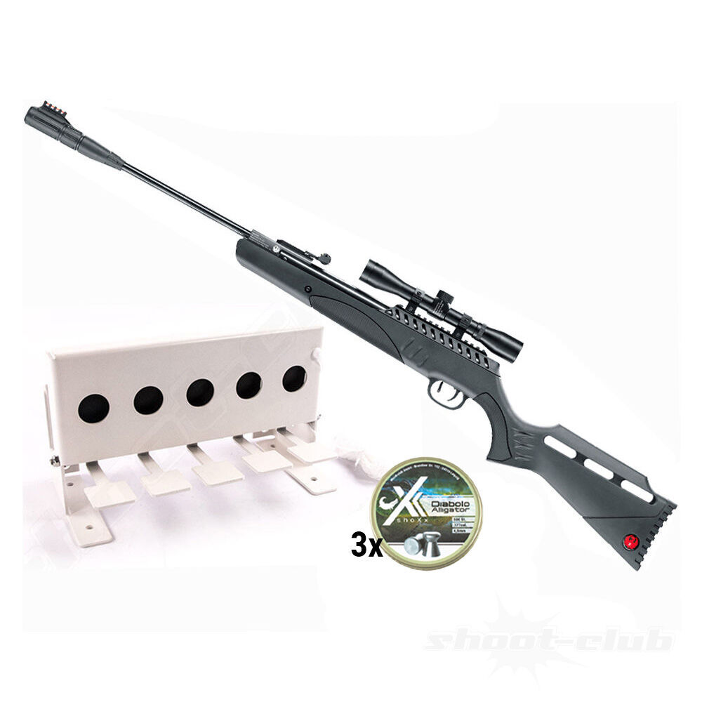 Ruger Targis Hunter Luftgewehr 4,5mm Diabolos - schwarz - Biathlon-Set