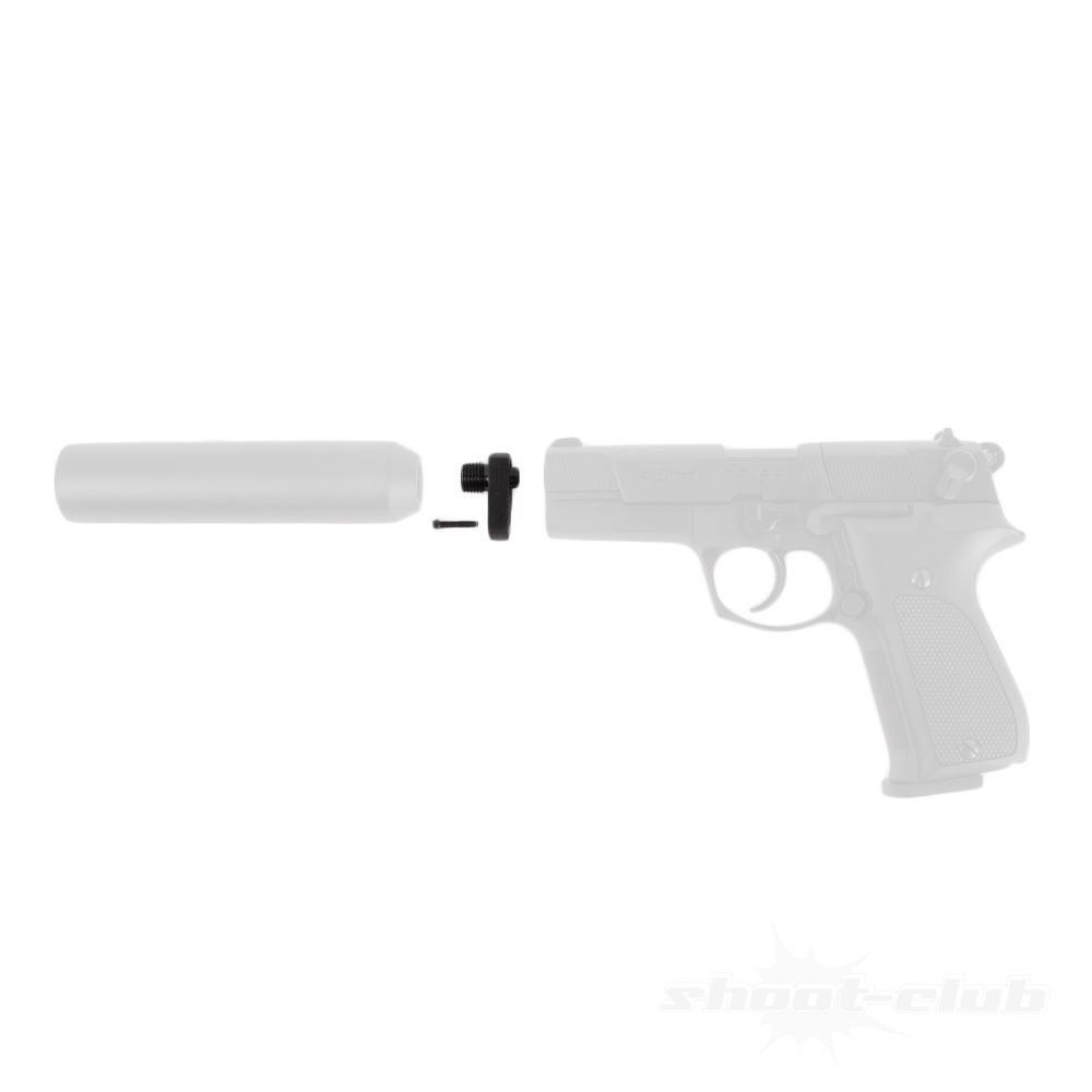 Schalldämpferadapter für Walther CP88 Co2 Pistole .4,5mm - 1/2 UNF