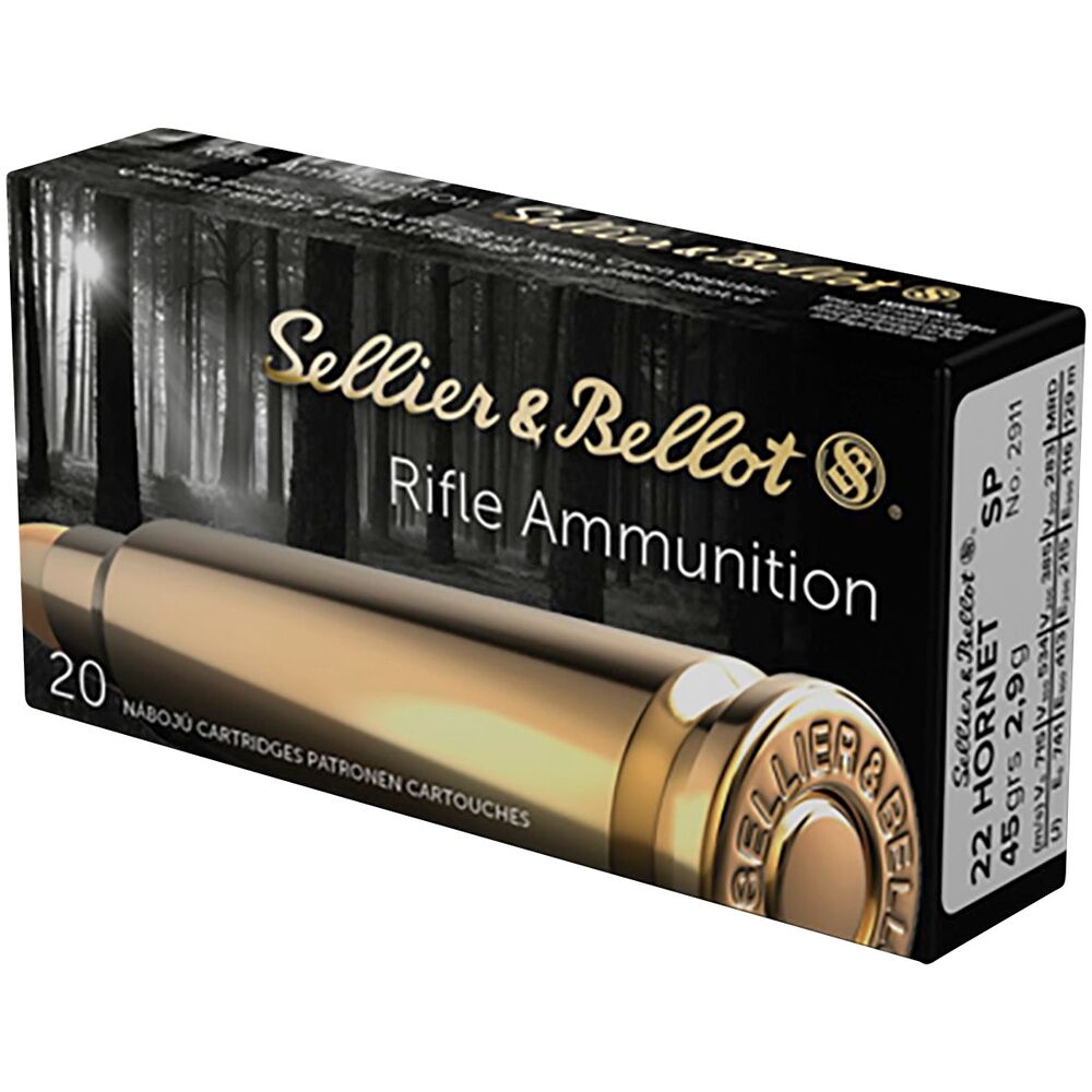 Sellier & Bellot .22 Hornet TM 2,9 g / 45 gr - 20 Schuss