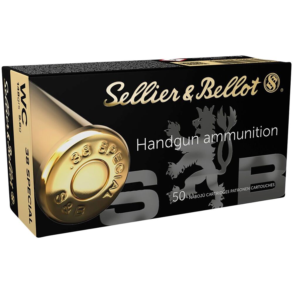 Sellier & Bellot .38 Spezial Wadcutter Revolver Patronen Inhalt 50 Stck