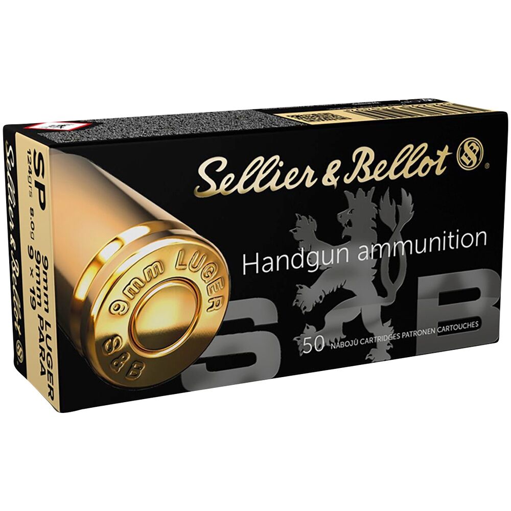 Sellier & Bellot 9mm Luger TM 8,0g 124grs - 50 Patronen