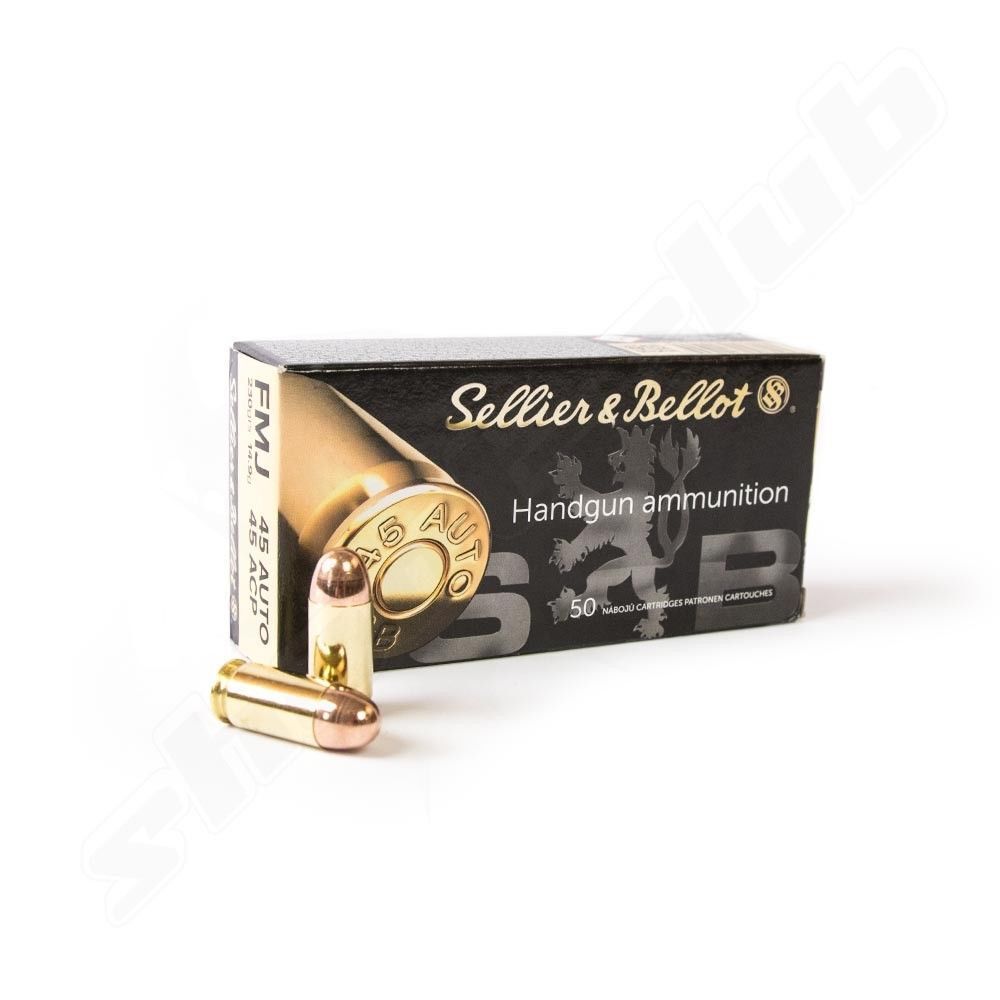 Sellier & Bellot Pistolenpatronen .45ACP FMJ 230grs. - 50 Schuss