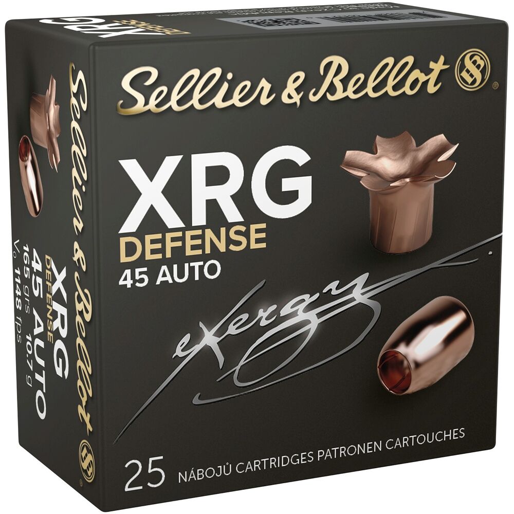 Sellier & Bellot XRG Defense .45 ACP 165grs 25 Schuss Bleifrei