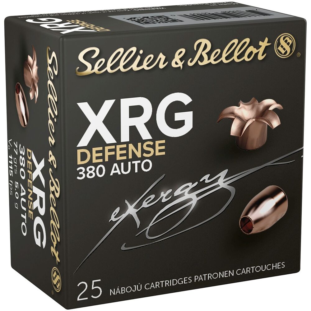 Sellier & Bellot XRG Defense 9 mm Kurz .380 Auto 77grs 25 Schuss Bleifrei