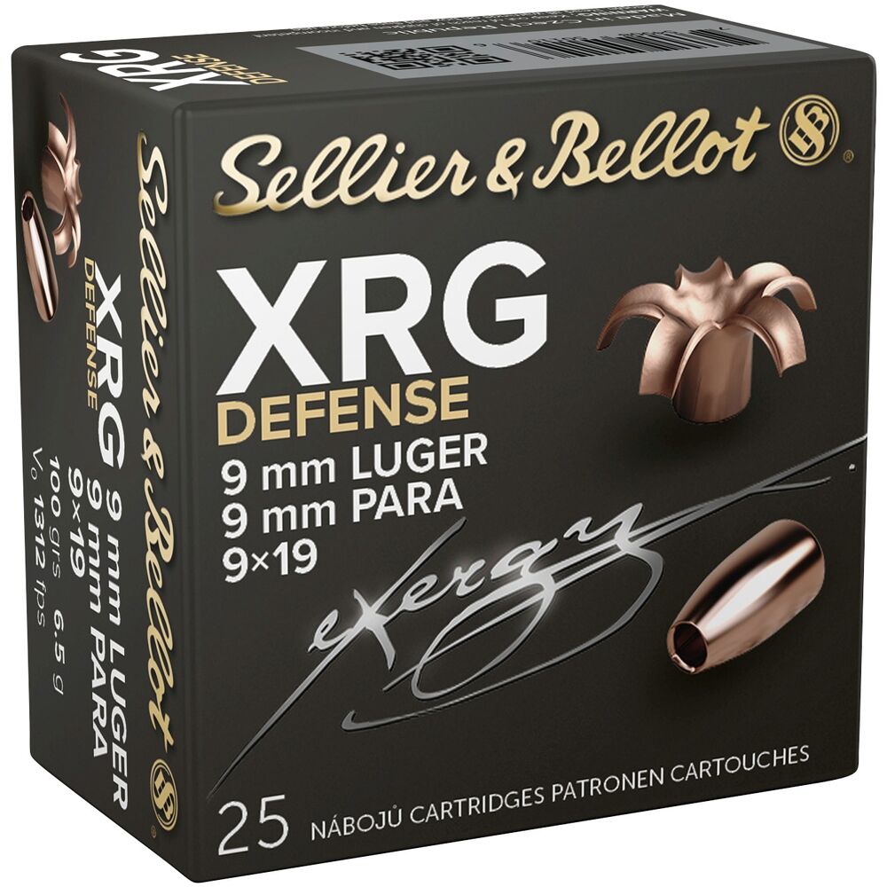 Sellier & Bellot XRG Defense 9 mm Luger 100grs 25 Schuss Bleifrei