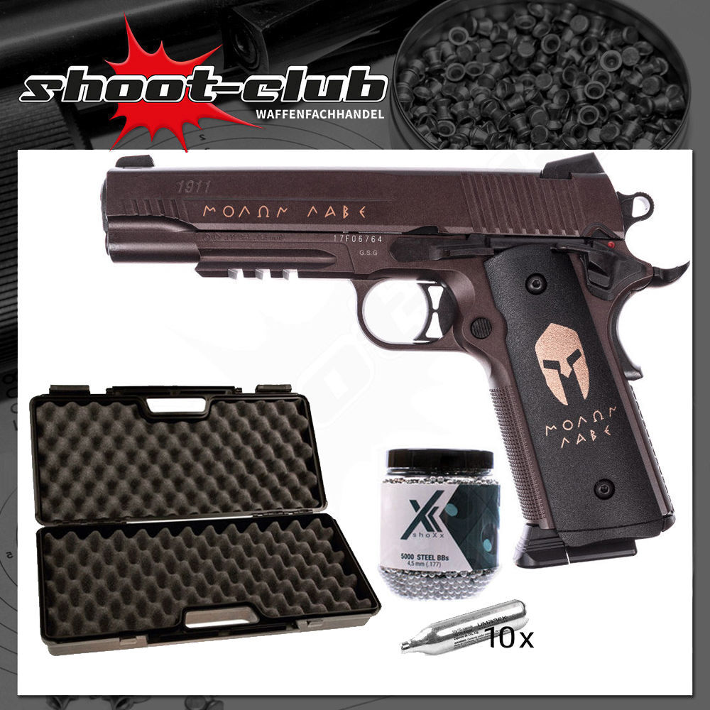 Sig Sauer 1911 Spartan CO2 Pistole Blowback 4,5 mm im Set