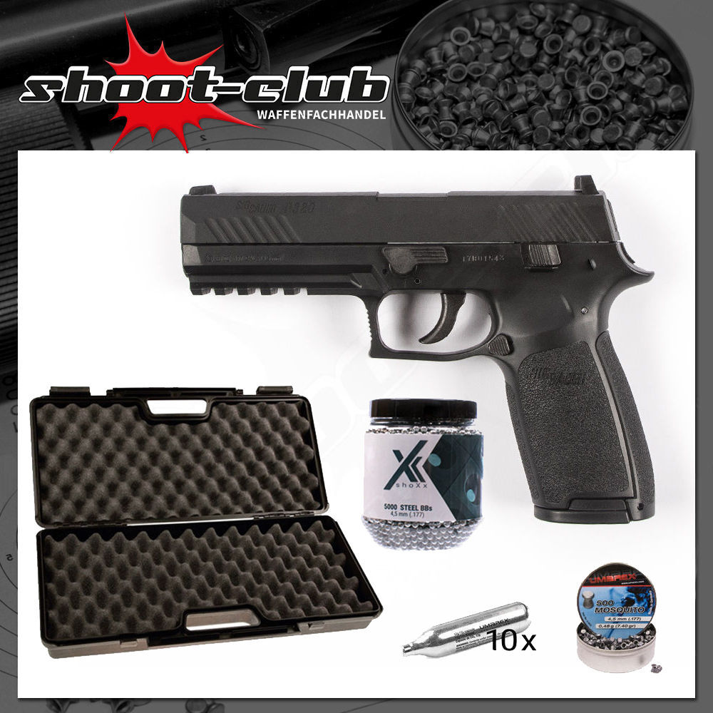 Sig Sauer Co2 Pistole P320 4 5mm Bbs Diabolos Koffer Set