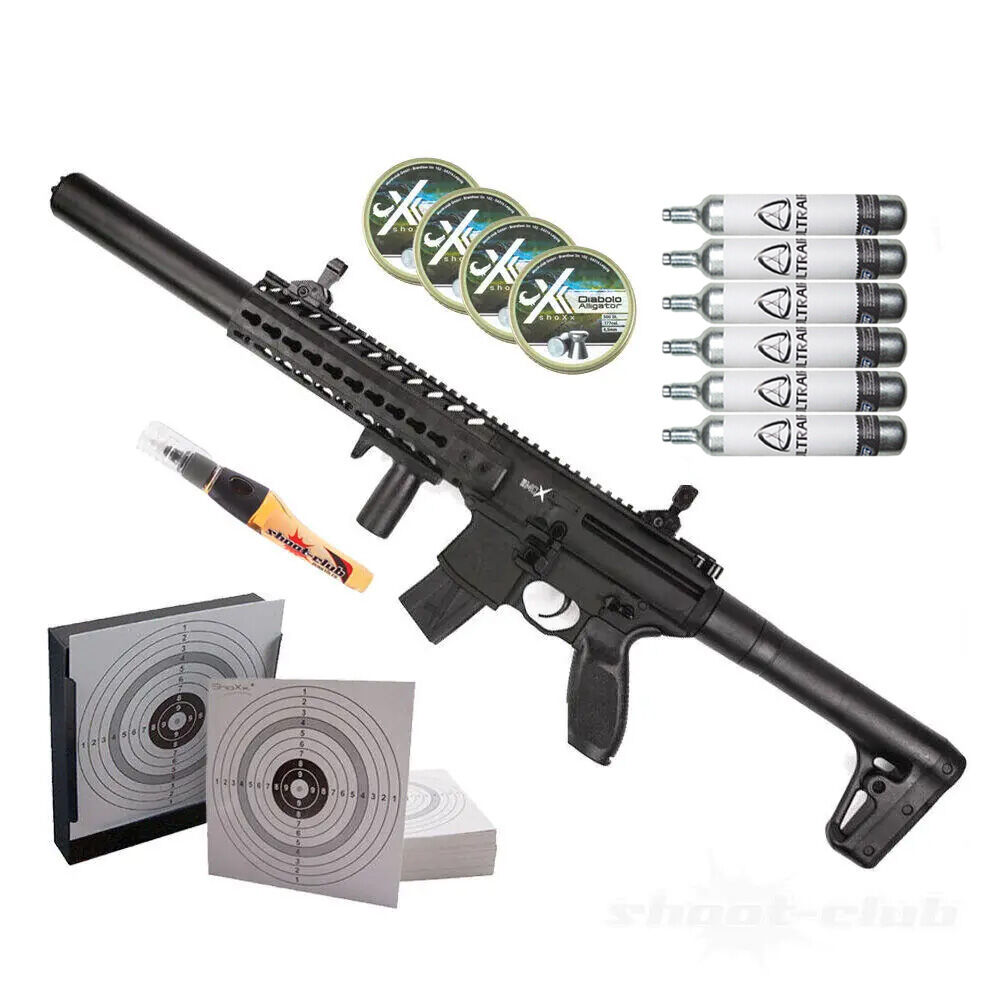 Sig Sauer MCX CO2 Gewehr 4,5mm Diabolo - schwarz - Set