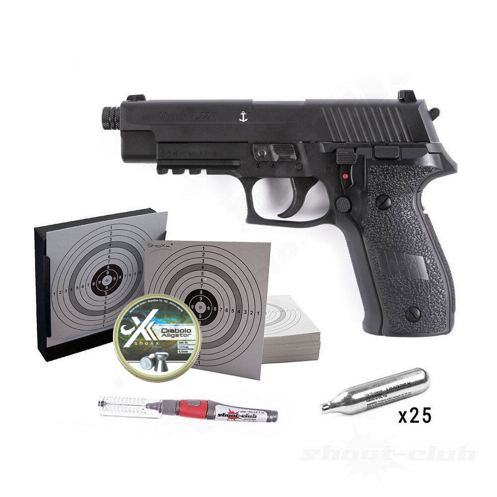 Sig Sauer P226 Blow Back Pistolen Set - 4,5mm Diabolo
